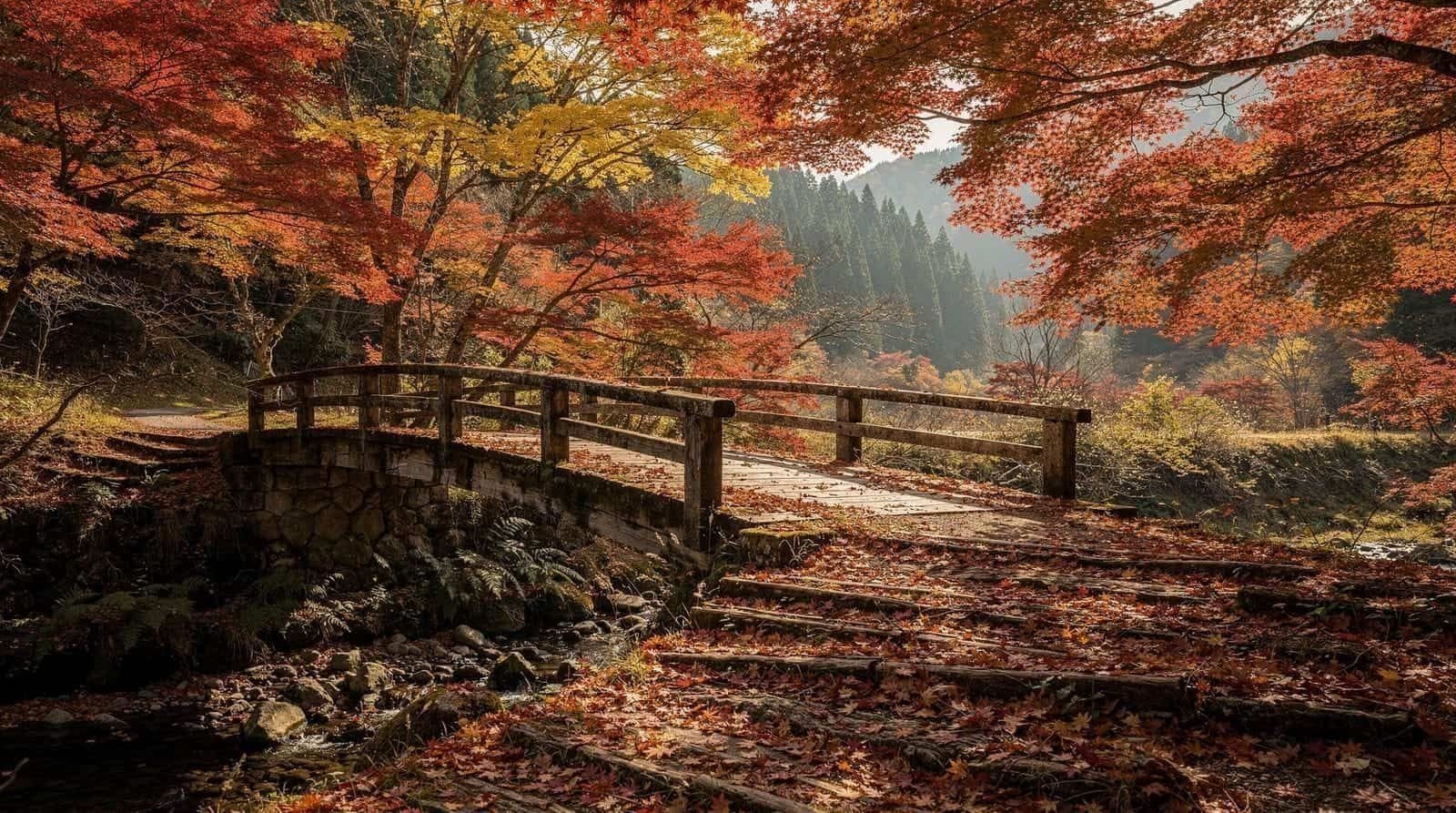 Autumn foliage in Kansai, where and when to see koyo — Where and when to see autumn foliage (koyo) across Kansai — Minoo Park, Kyoto's 